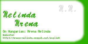 melinda mrena business card